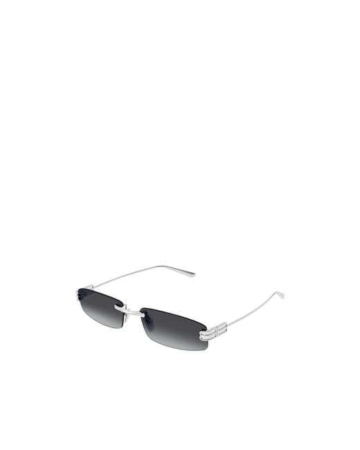 Balenciaga White Eyewear Rectangle Frame Sunglasses for men