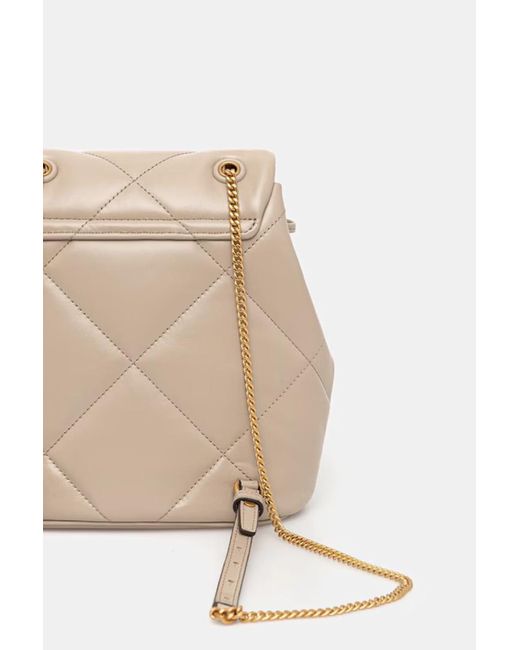 Tory Burch Natural Kira Logo Plaque Mini Backpack