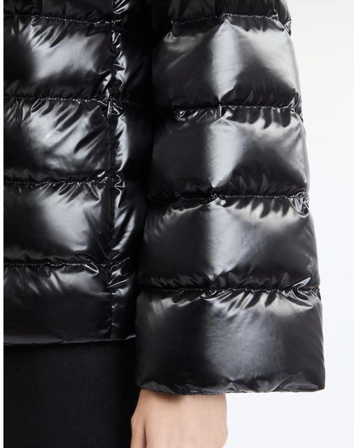 Fay Black Quilted Cape Jacket