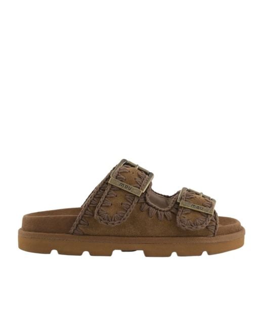 Mou Brown Low Bio Sandal Monochrome