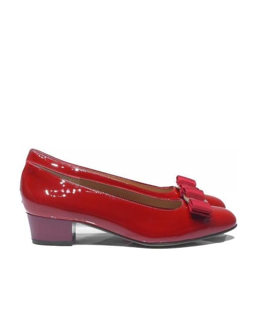 Ferragamo Red Bow-Tie High Heels