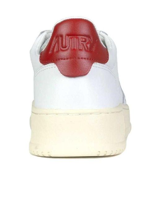 Autry White Medialist Low-Top Sneakers