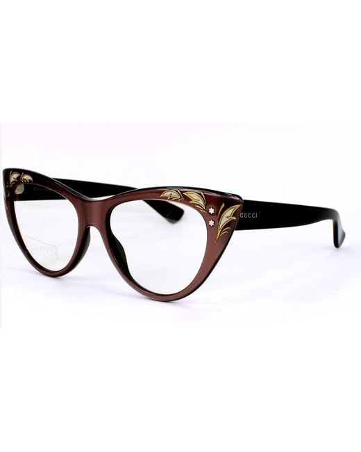 Gucci White Logo Detail Flat Lens