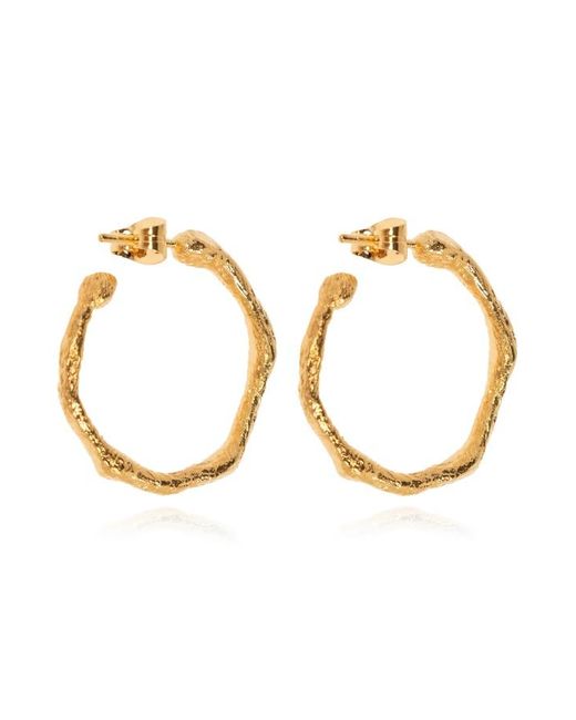 Forte_forte Metallic Irregular-Design Hoop Earrings