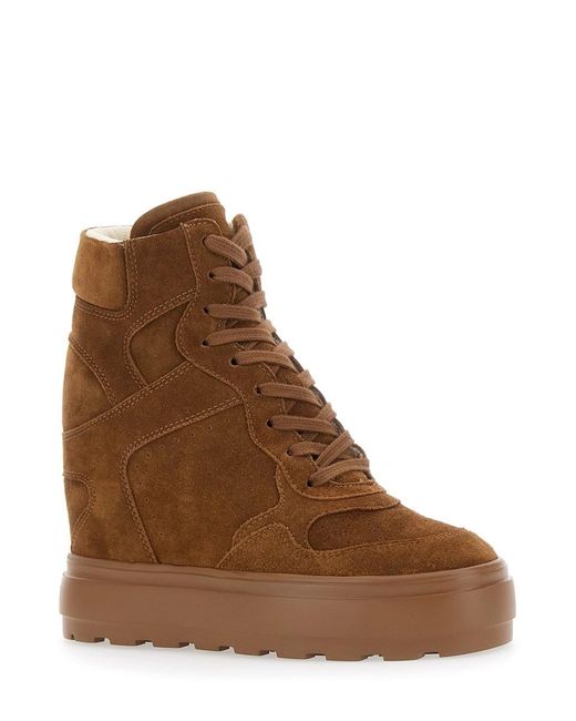 Casadei Brown High Top Sneakers