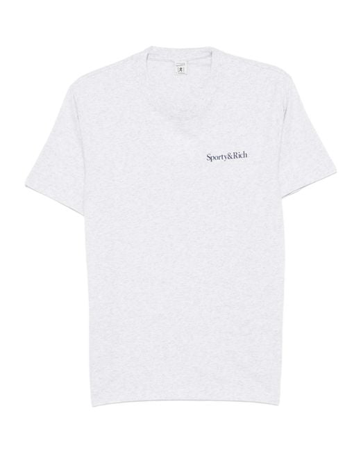 Sporty & Rich White Short-Sleeved T-Shirt