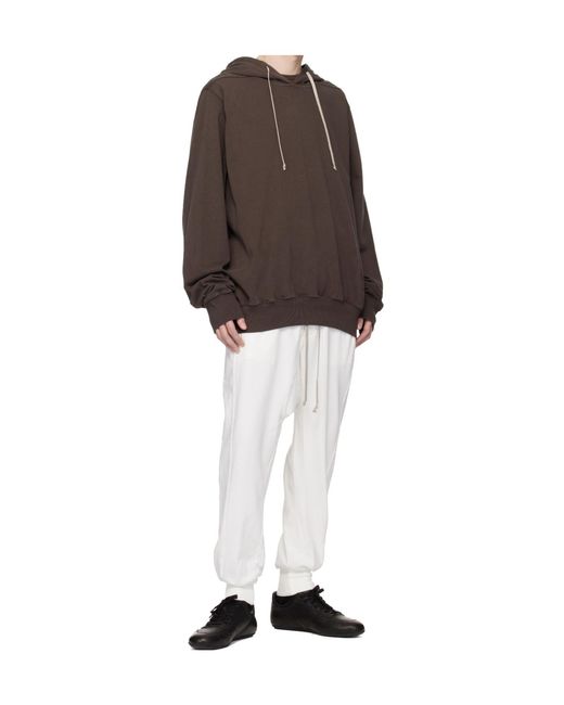 Rick Owens Brown Temple Oversized Long-Sleeve Hoodie for men