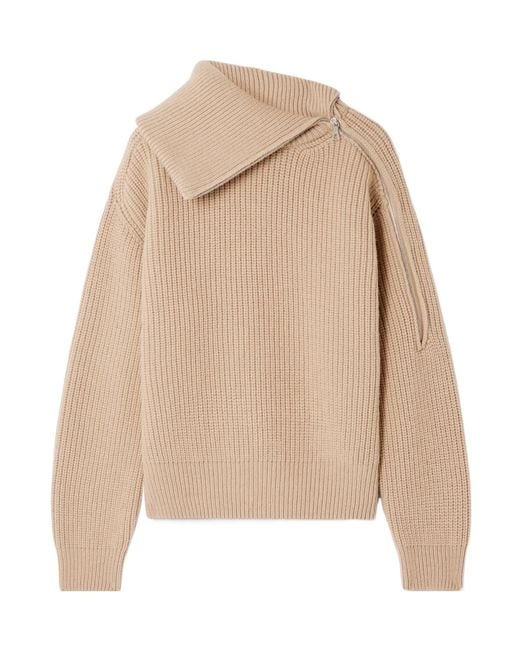 Dries Van Noten Natural Long-Sleeved Knitted Shirt
