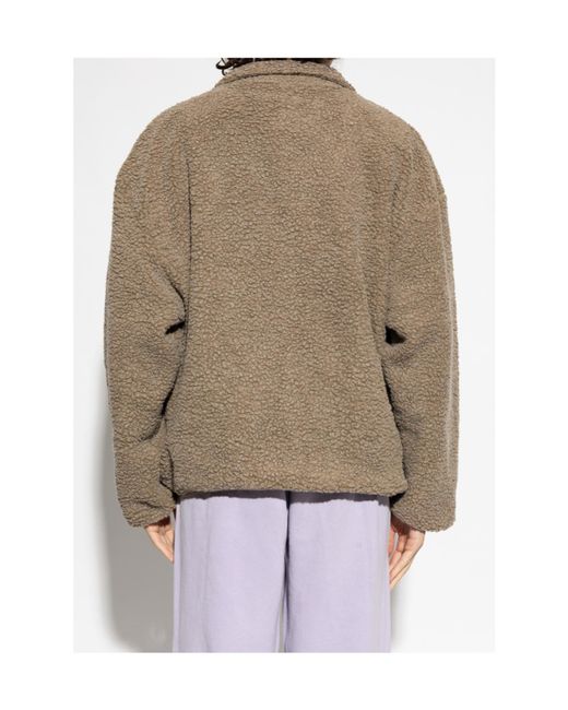 American Vintage Natural Zip-Up Fleece Sweatshirt for men