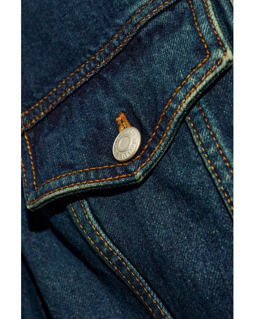McQueen Blue Buttoned Denim Jacket