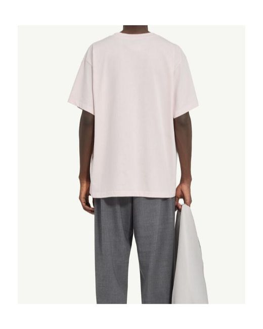 MM6 by Maison Margiela White Logo Patch T-Shirt for men