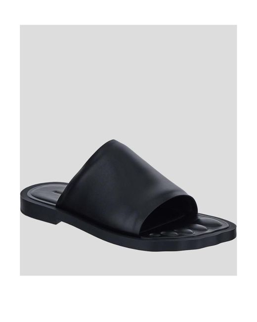 Balenciaga Black Logo Flip-Flops for men