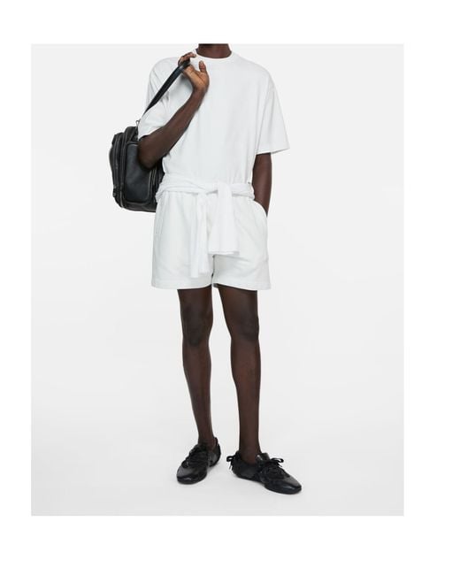 Acne White Short-Sleeve T-Shirt for men