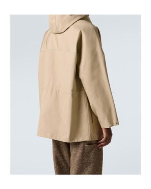 Auralee Natural Hooded Cotton Gabardine Jacket for men