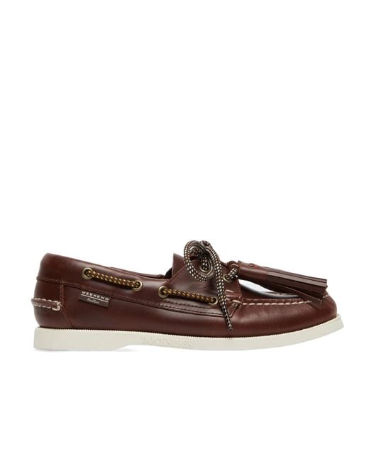 Weekend by Maxmara Brown X Sebago Slip-On Loafers