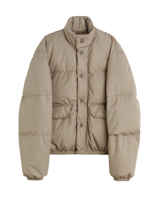 Our Legacy Brown Inhale Press-Stud Puffer Jacket for men