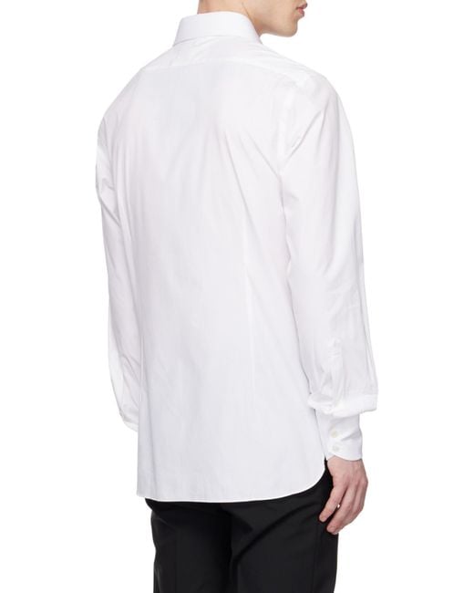 Tom Ford White Buttoned Long-Sleeved Shirt for men