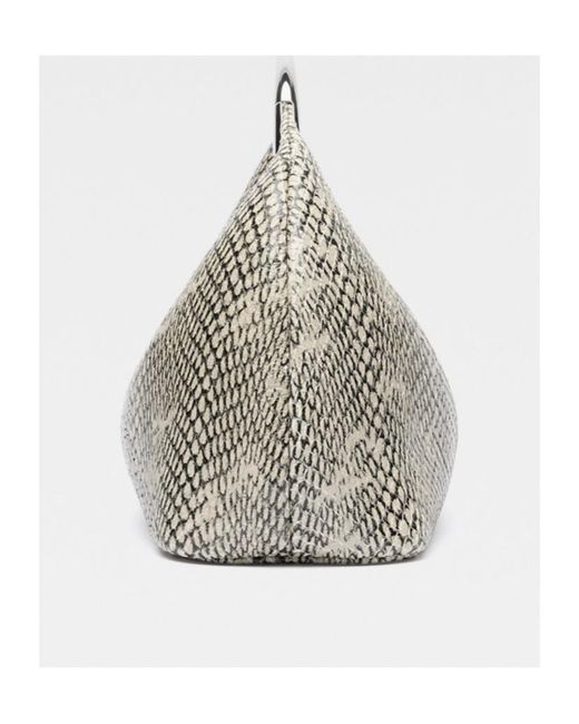 Jacquemus Gray Le Petit Calino Snakeskin Clutch Bag