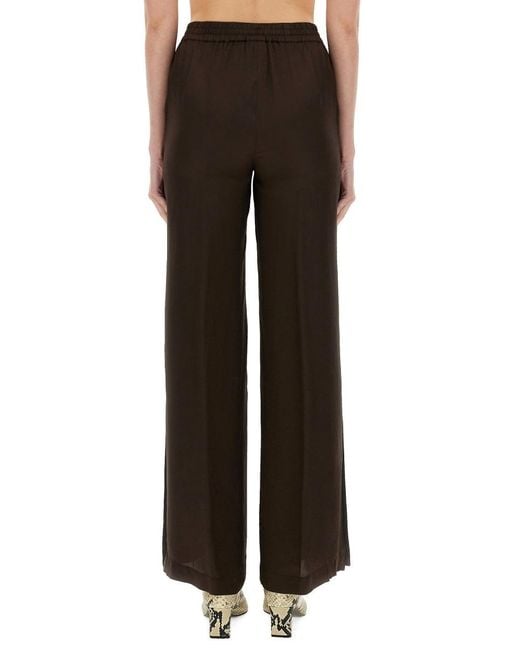 Aspesi Brown Elasticated Waistband Straight Trousers