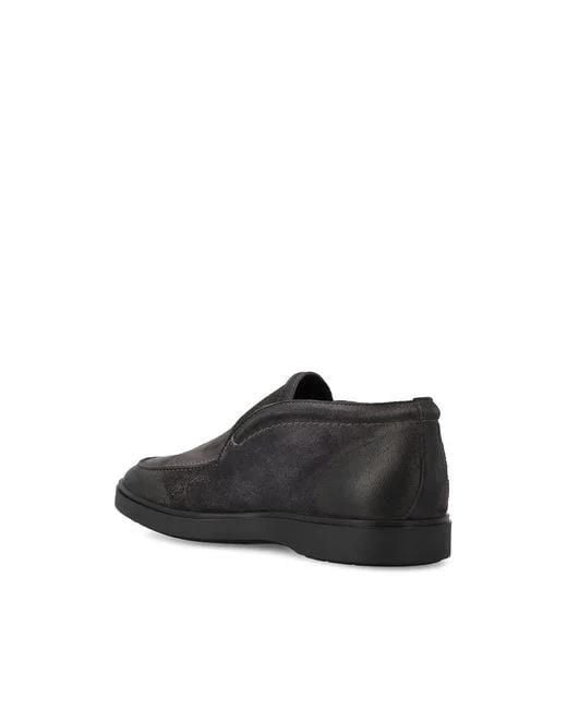 Tagliatore Brown Round Toe Slip-On Loafers for men