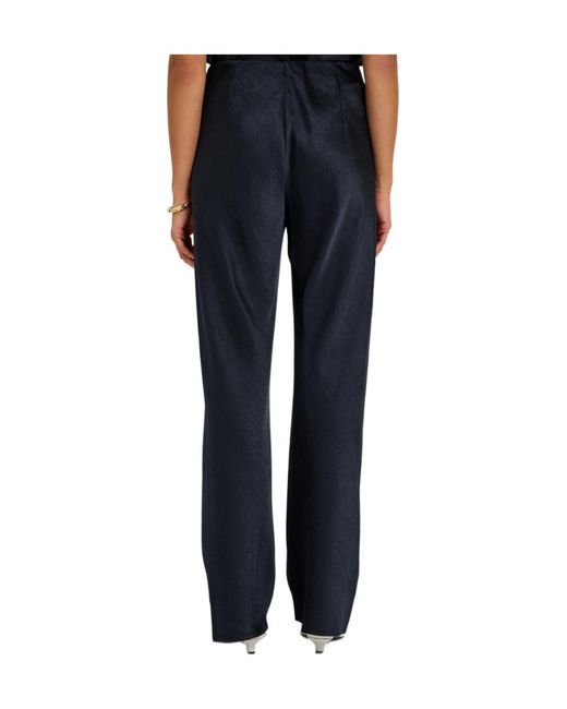 Vince Blue Colette Wide-Leg Satin Trousers