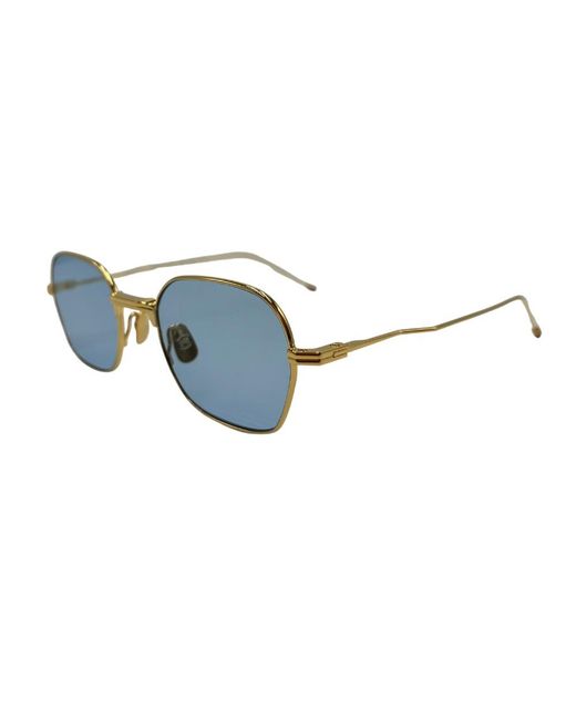 Thom Browne Blue Eyewear Rectangle Frame Sunglasses for men