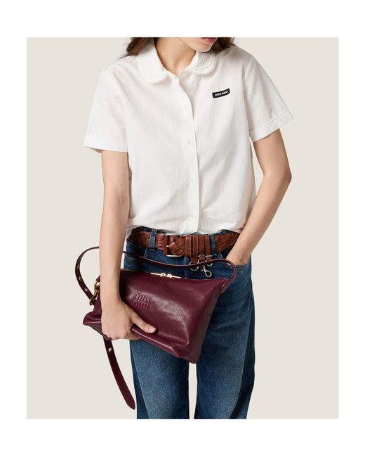 Miu Miu Purple Spirit Nappa Leather Bag