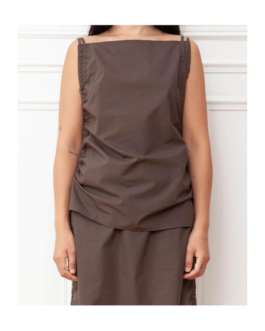 Baserange Brown Sleeveless Top