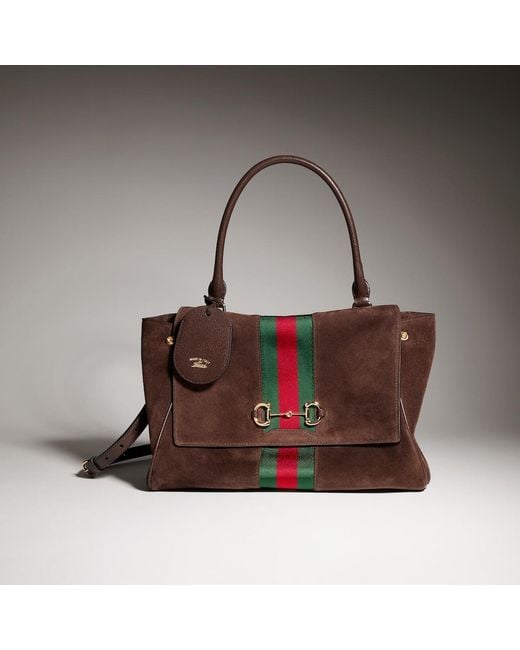 Gucci Brown Paparazzo Medium Top Handle Bag