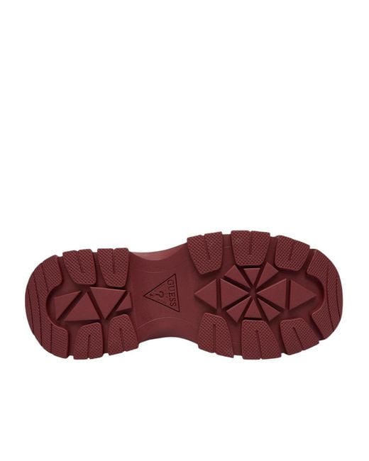 Guess Purple Logo-Plaque Chunky-Sole Sneakers