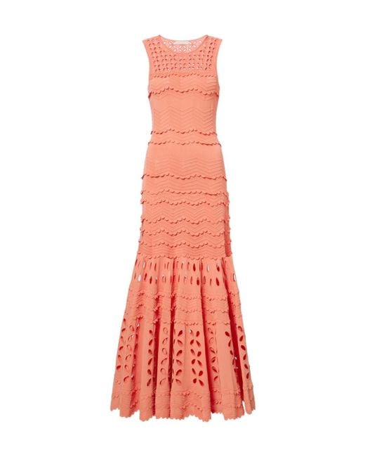 Ulla Johnson Red Lakshmi Broderie Anglaise Maxi Dress