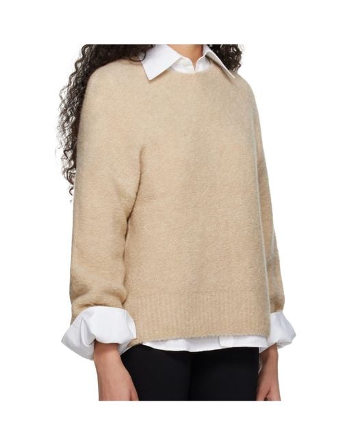 arch4 Natural Crew Neck Long Sleeve Sweater