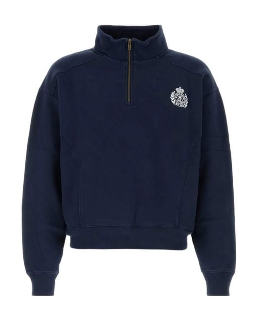 Sporty & Rich Blue Long-Sleeve Sweatshirt