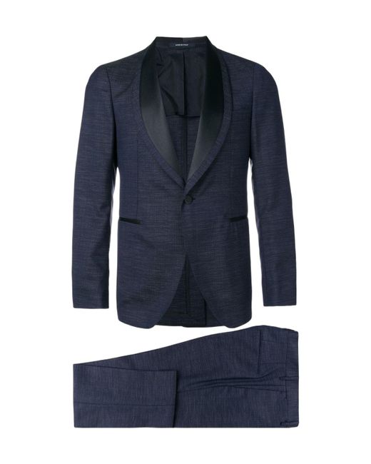 Tagliatore Blue Three-Piece Tuxedo for men