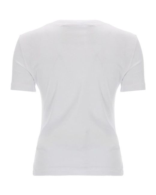 Versace White Jeans Couture Logo Detailed Slim T-Shirt