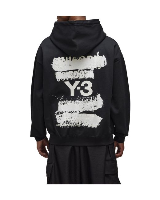 Y-3 Blue Graphic Hoodie for men