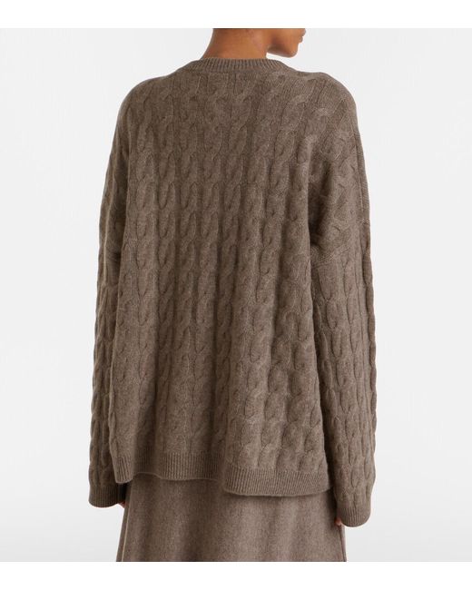 Lisa Yang Brown Crew Neck Knit Sweater