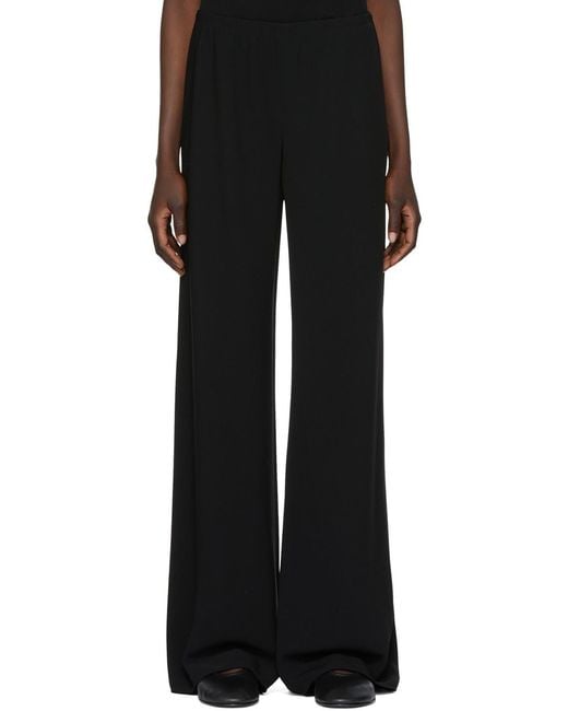 The Row Black Gala Wide-Leg Trousers
