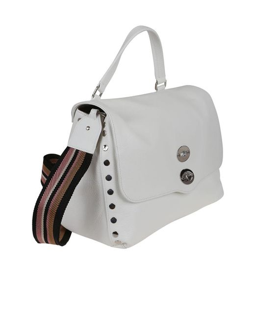 Zanellato Gray Postina Studded Top Handle Bag