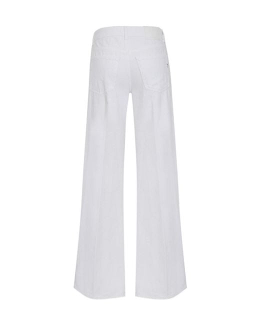 Dondup White Wide-Leg Jeans