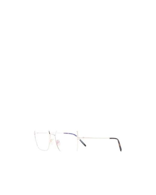 Tom Ford White Eyewear Square Frame Glasses
