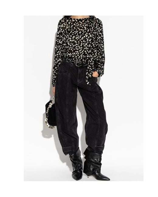 Isabel Marant Black Long Sleeve Top