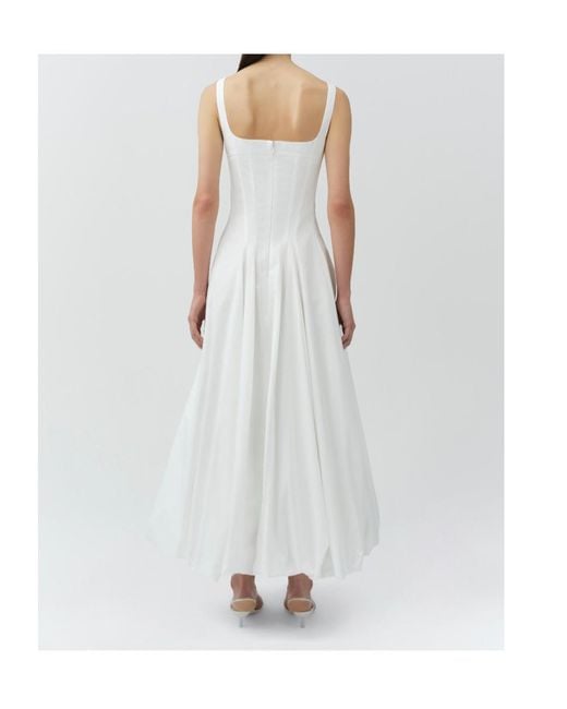 Jonathan Simkhai White Hally Cotton Midi Dress