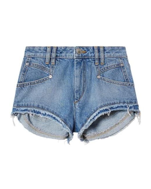 Isabel Marant Blue Eneidala Denim Shorts