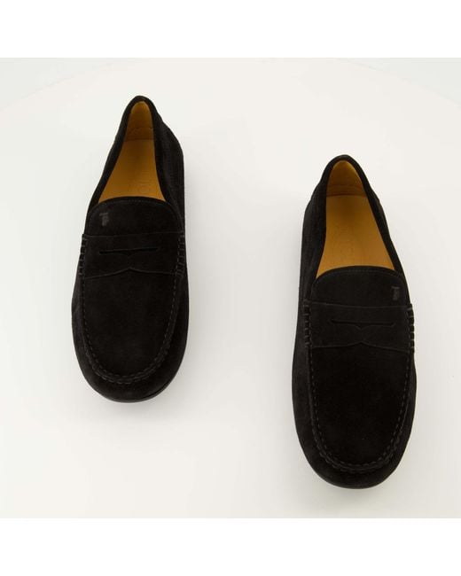 Tod's Black Round-Toe Loafers for men