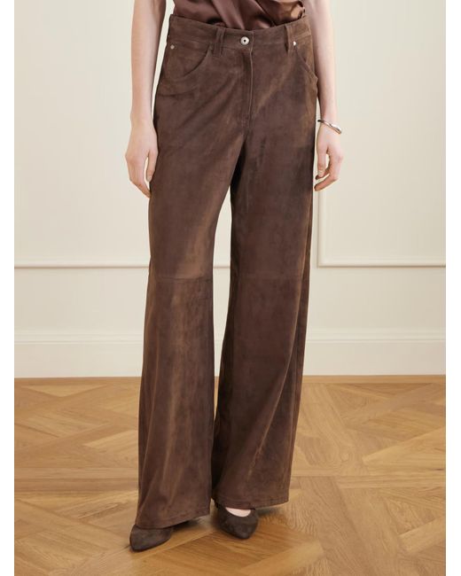 Brunello Cucinelli Brown Belt Loop Casual Pants