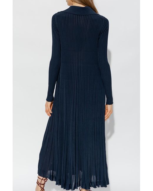 Bottega Veneta Blue Pleated Dress