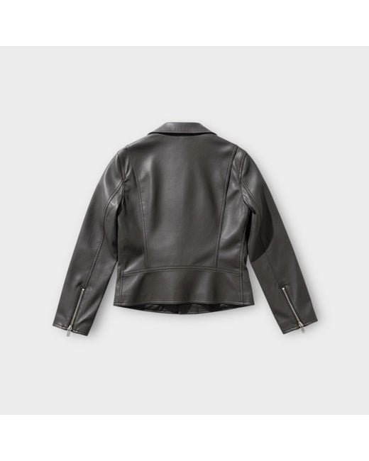 Loewe Black Leather Jacket, Nappa Leather Biker Jacket for men