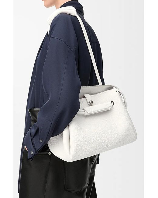 Loewe White Medium Madrid Bag
