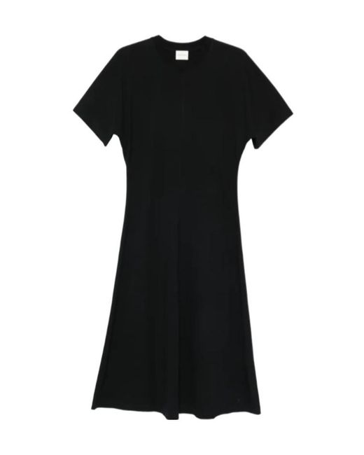 Closed Black Crew-Neck T-Shirt Midi Dress